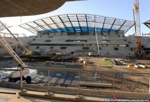 La tribune officielle du stade Océane