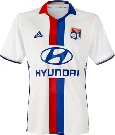 Maillot porté à domicile 2016 - 2017 par l'OL