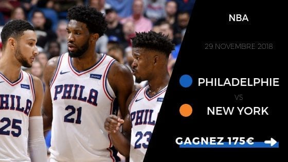 Pronostic Philadelphie 76ers vs New York Knicks 2018 2019